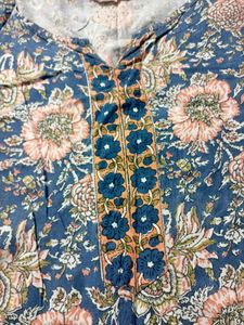 Blue Floral short kurti