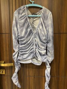 Zara Polyester Mesh Top