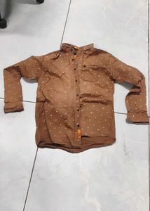 Stylish Brown Patterned Shirt