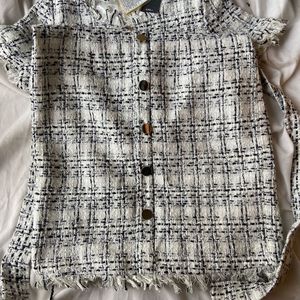 Korean tweed dress with tag