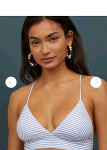 H&amp;M Striped Triangle Bra Top