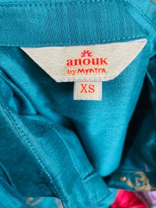 Sea Green Cotton Silk Kurta For Women
