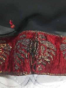Mirror Work Black Saree