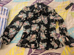 Floral Bow Tie Top