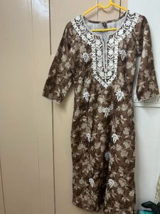 Floral Brown Kurti