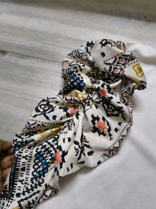 White Top Puffed Hand And Indo-western Style Print