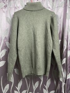 Imported Turtle Neck Sweater Woolen Fabric stretch