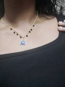 Dark Blue Pendant Necklace
