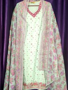 Floral Print Pant Palazzo Kameez Set