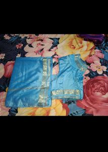 Woman Silk saree with stitched blouse
