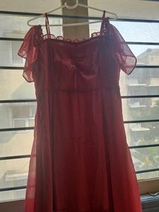 Pink/Mauve Ruffled Dress