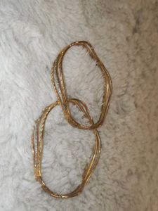 Gold Tone Bangles (Set of 2)
