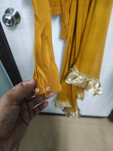 Libas Mustard Anarkali Suit Set M...