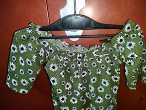 Women Olive Green Tee