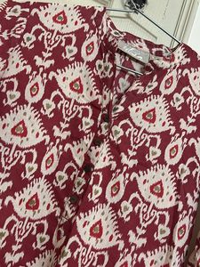 Maroon Printed Kurtha