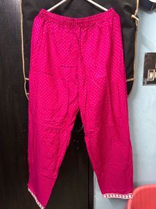 Pink Embroidered Kurti Set