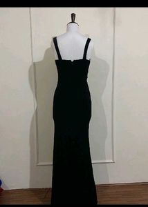 Elegant Black Velvet Gown