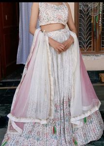 Off White Lehenga Choli Set