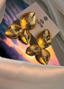 Gold Leaf Statement Earrings