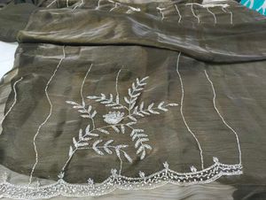 Black Handwork Saree