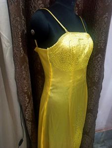 Yellow Embellished Gown