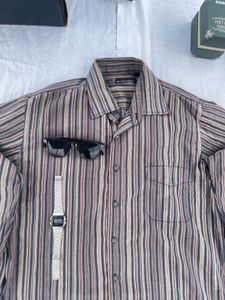 Multi Colours Striped Shirt Unisex