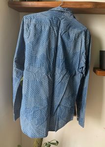 Blue Uniqlo Patterned Shirt