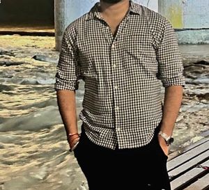 Gingham Button-Down Shirt