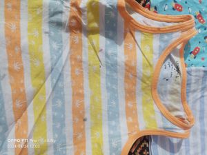 Baby Pure Cotton Banyan And Pant Set