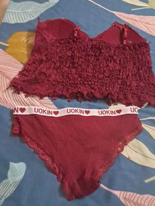 Combo  Of Padded  Bralet  Top  N Panty  Imported