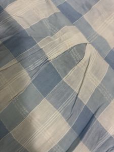 Blue &amp; White Checked Top