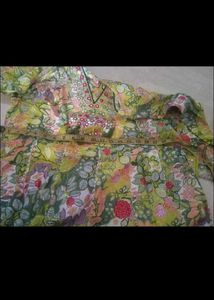 Beautiful Partywear Floral Kurta Set &amp; Dupatta
