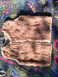 Faux Fur Jacket with Lace Trim