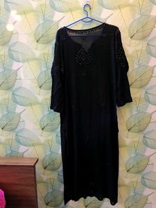 PURE GEORGETTE CHIKANKARI WITH MUKAISH WORK