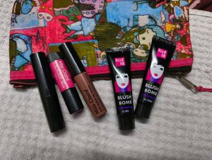 Combo Of Liptints &amp; Blushes + FREE POUCH