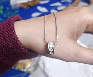 Big Wheel Rotatable Silver Stainless Steel Pendant