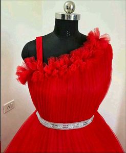 Stunning Red Net Gown