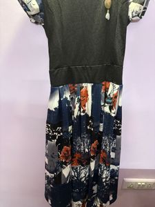 Patterned Fit & Flare Dress