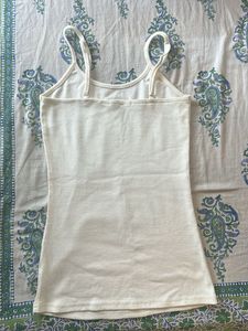 Cute White &amp; Pink Sequenced Tank Top