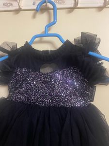 Nakshatra Kids Brand Sparkly Black Tulle Dress
