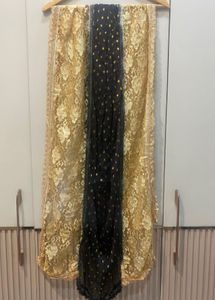 Women’s Black And Gold Dupatta