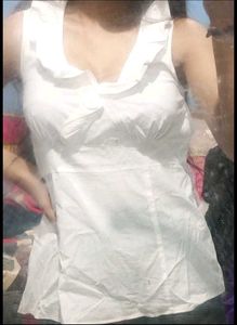 Korean White Ruffled Top🤍✨