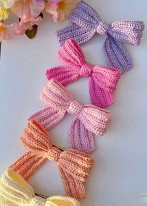 Handmade Crochet Hair Clips - Bows