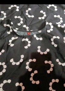 Black &amp; Green Printed Kurta