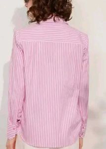 Pink Striped Oversized Shirt