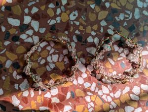 Crystal Beaded Hoop Earrings