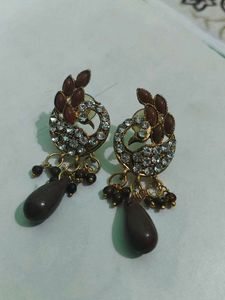 Elegant Peacock Drop Earrings