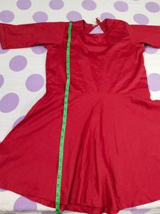 Beautiful Red Colour Frock For Girls