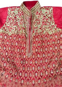 Umbrella  Frock Full Length Red Colour
