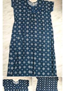 Green Floral Dress nighty combo 3